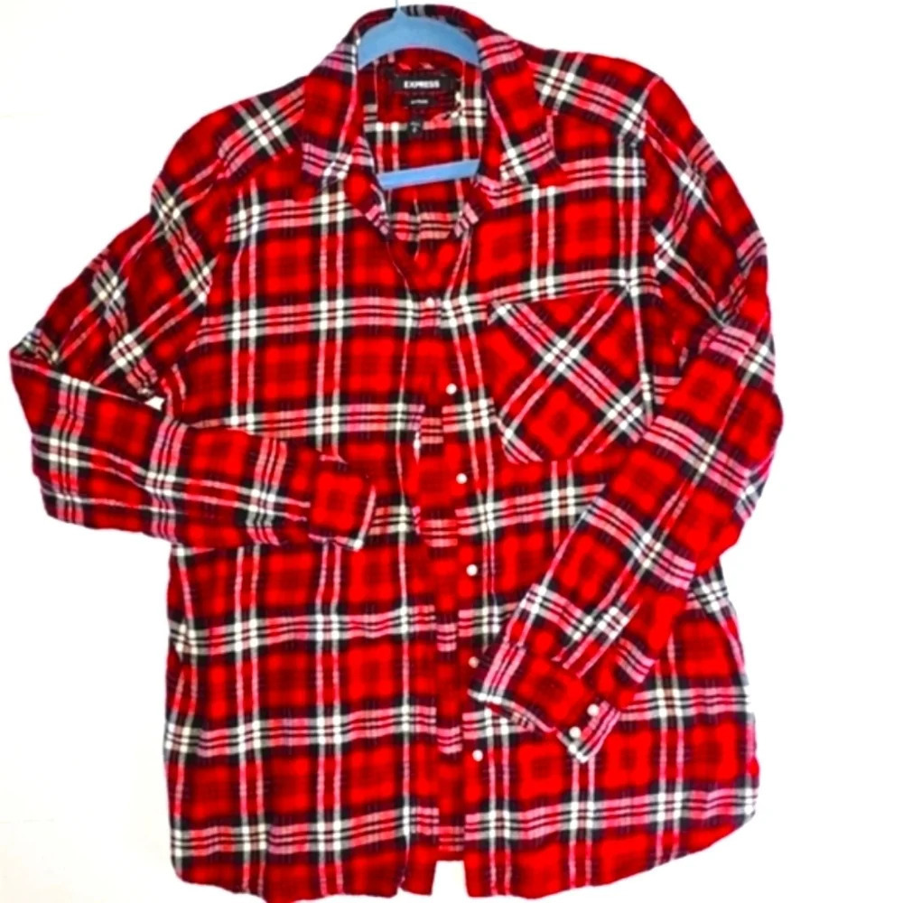 Express plaid boyfriend Flannel